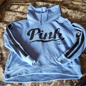 Pink funnel neck sweatshirt